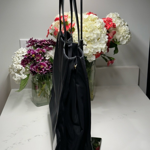 Tory Burch Black Patent Leather & Nylon Ella Tote NWOT - Picture 6 of 12